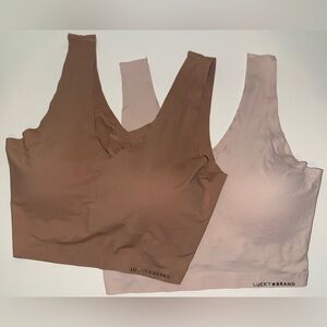 Lucky Brand Bralette Duo - Cream and Brown